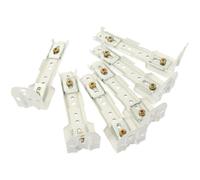 TIKODIDA Soportes Metálicos de Pared para Riel de Cortina Doble Gancho, 6 Piezas, para Montaje Seguro en Ventanas y Salas