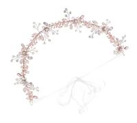 TIKODIDA Tocado de Novia para Boda Aleación de Zinc y Rhinestones Dorados, Diseño Elegante y Romántico, Seguro y Fácil de Fijar para Mujeres en Bodas