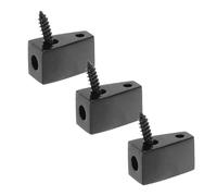 TIKODIDA Tuercas de Bloqueo para Cuerdas de Guitarra sin Clavijero 3 Piezas de Latón Negro Accesorios para Guitarra Eléctrica Retenedor de Cuerdas para Puente sin Clavijero Repuesto