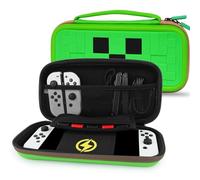 TIKOdirect Carrying Case for Switch & OLED Mode, Cute Portable Travel Bag in Newest Updated Design of Green Interior, Green