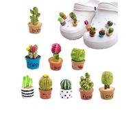tikono 9 dijes para zapatos de planta: cactus mágico para zuecos de jardín, Plástico