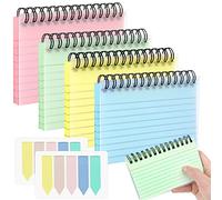 Tikplus 200 tarjetas de aprendizaje, tarjetas de aprendizaje, cuaderno espiral con cubierta transparente, tarjetas de memoria flash para objetos escolares, tarjetas de vocabulario, reuniones