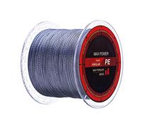 TikTako 300 M 500M 1000M 4 Hilos 8 80lb Trenzado Pesca Línea PE Multifilamen Trenza Líneas Lago Río Pesca Alambre Suave Flotante línea Gris 500M 23 Libras 0.2mm