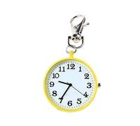 TikTako Unisex del dial Redondo de Cuarzo Llavero Reloj de Bolsillo Llavero Reloj de Bolsillo Amarillo