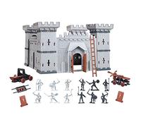 TikTakToo Pequeño castillo de caballero con figuras de reino castillo DIY (pequeño)