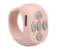 TIKTok Bluetooth Control Remoto Inalámbrico Scrolling Page Turner para IOSAndroid Cell Phone App, Ring Design Fingertip Scrolling Clicker, Camera Shutter Remote Selfie Button (Rosa)