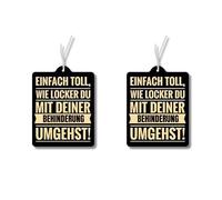 TikTok Meme - Ambientador para coche (2 unidades, con forma de flojo que manejas con tu discapacidad)