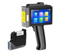 TIKTONER TIJ800P Impresora de inyección de tinta portátil de 1 pulgada, pistola de impresora portátil de mano de 5 pulgadas, máquina de codificación de inyección de tinta de secado rápido para número