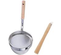 TIKUSAN Colador y mortero Miso Disolver Misokoshi Acero Inoxidable con Mortero de Madera para Hacer Sopa Miso Hecho en Japón Tamaño Grande