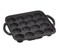 TIKUSAN Takoyaki Sartén de hierro fundido Takoyaki para hacer moldes japoneses de pulpo (16 moldes)