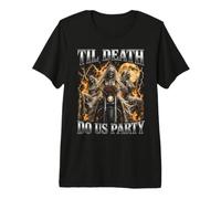 Til Death Do Us Party Gótico Despedida de Soltera Camiseta Premium
