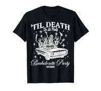 Til Death Do Us Party Retro Halloween Despedida de Soltera a Juego Camiseta