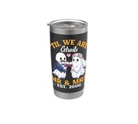 Til We Are Ghosts Mr And Mrs Est 2006 Pareja del día de Halloween Vaso térmico de acero inoxidable de doble pared