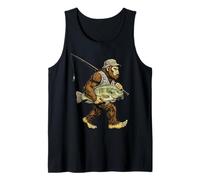 Tilapia Bigfoot Fisherman River Fishing Sasquatch Camiseta sin Mangas