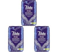 TILDA, Arroz Basmati, 1 X 1 KG, Multipack (Paquete de 3)