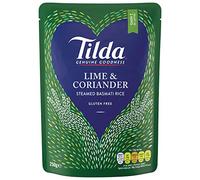Tilda - Arroz basmati al vapor con lima y cilantro - 250 g - Pack de 6 unidades