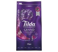 TILDA - Arroz basmati extra largo - (1 x 10 kg) | Granos suaves y separados, aroma auténtico - Paquete resellable Seal 'N' Store ideal para familias y restaurantes