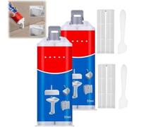 Tile and Ceramic Glaze Repair Paste,Ceramic Tile Repair Filler to Fix Tile Chips Cracks,Cracked and Chipped Ceramics Tiles Repair Agent,Tile Grout Repair Kit,Porcelain Sink Repair Kit (2)