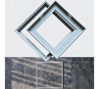Tile Ready Flush Mount Panel de acceso invisible alicatable with Complete Hardware Kit, Paintable & Invisible Wall Repair Cover for Plumbing & Electrical(Aluminum Alloy-gray,5.9x5.9in)
