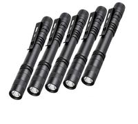 Tileon Linterna de bolígrafo, 5 piezas de luz con clip, mini linterna médica