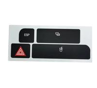TiLeze Coche Interior Compatible con para A4 2004 2005 2006 ESP Portavasos Pegatinas Reparación Botón Desgastado Perilla Interruptor Interior del Coche Reparación Calcomanía Etiqueta