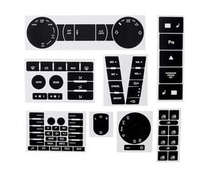 TiLeze Coche Interior Compatible con VW para Touareg 2004-2009 Botones Volante automóvil Kit de reparación de Botones del Interruptor del Clima de los Faros Pegatinas Calcomanías Negro Mate