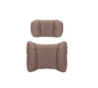 TILIEINE Cuello del automóvil Juego de Almohadas para reposacabezas y Soporte Lumbar para Coche, diseño Transpirable y Perforado, Compatible con Todos los Modelos.(Brown 1Set)