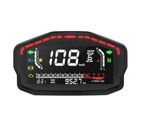 TILIEINE Cuentakilómetros Moto Panel de Instrumentos Digital para Motocicleta, velocímetro LCD, odómetro con Soporte, Compatible con Honda y Yamaha.(Only Meter)