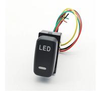 TILIEINE Interruptor Basculante 1 Interruptor de Llave LED para encender y Apagar Luces diurnas DRL, Interruptor de Espejo, botón pulsador Compatible con Mitsubishi Pajero. Pulsador Momentáneo (LED)