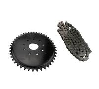 TILIEINE Moto Piñon Delantero Cadena 415-110 y piñón de 44T, Kit de piñón de accionamiento 10T para Accesorios motorizados de 49cc, 60cc, 66cc y 80cc Piñones Motocicleta(Chain Disk and Chain)