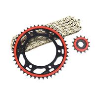 TILIEINE Moto Piñon Delantero Compatible con Benelli TRK 502 502X TRK502 TRK502X Kit de piñón de Cadena 14T 15T 42T 44T Piñones Motocicleta(TRK502X 44T 15T HX)