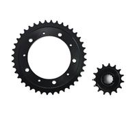 TILIEINE Moto Piñon Delantero Compatible con Honda CBR400 NC29 CBR400RR CBR 400 MC29 Kit de Rueda de Disco de piñón de Engranaje de Cadena Delantera y Trasera Piñones Motocicleta