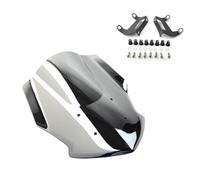 TILIEINE Parabrisas Ajuste para MT-07 MT 07 2018-2022 FZ07 FZ-07 Protector Deflector de Pantalla de Parabrisas de Motocicleta Deflector de Viento para Parabrisas(Silver)
