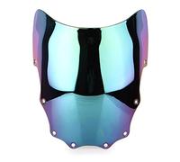 TILIEINE Parabrisas Ajuste para Ninja 500R Ninja500R EX 500 EX500 E&X-500 1987-2009 Parabrisas de Motocicleta Parabrisas de Doble Burbuja Deflector de Viento para Parabrisas(Deep-Iridium)