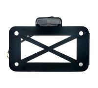 TILIEINE Portamatriculas 1 Juego de luz LED de matrícula Lateral para Motocicleta, Soporte Universal para Motocicleta con luz Trasera