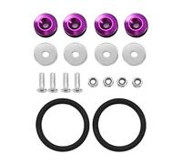 TILIEINE Soporte Parachoques Delante Kit de Cierre rápido Universal para Parachoques Trasero y Delantero, con lengüetas liberación Junta tórica para Carreras Deriva(Purple)