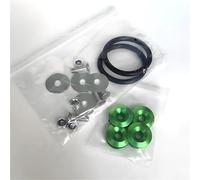 TILIEINE Soporte Parachoques Delante Kit de Cierre rápido Universal para Parachoques Trasero y Delantero, con lengüetas liberación Junta tórica para Carreras Deriva(Green)