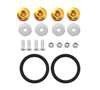 TILIEINE Soporte Parachoques Delante Kit de Cierre rápido Universal para Parachoques Trasero y Delantero, con lengüetas liberación Junta tórica para Carreras Deriva(Golden)