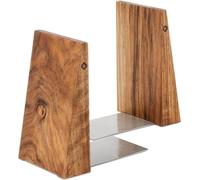 TILISMA - Sujetalibros de Madera Hechos a Mano - Sujetalibros Decorativos para estanterías - Sujetalibros para Libros Pesados - Nogal