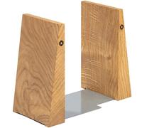 TILISMA Sujetalibros para estantes - Sujetalibros de madera hechos a mano con base de metal, árbol de roble - Soportes resistentes para libros pesados - Accesorios decorativos modernos para libros