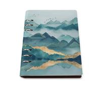 Tilivyx Cuaderno Espiral Paisaje De Montaña Diario De Escritura Cuaderno De Cuero Pu 90 Hojas Para El Trabajo Escuela