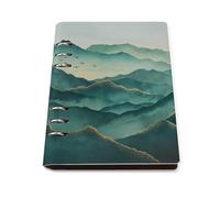 Tilivyx Cuaderno Espiral Paisaje De Montaña Diario De Escritura Cuaderno De Cuero Pu 90 Hojas Para El Trabajo Escuela