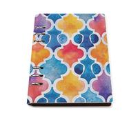 Tilivyx Cuaderno Espiral Patrón Marroquí Diario De Escritura Cuaderno De Cuero Pu 90 Hojas Para El Trabajo Escuela