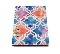 Tilivyx Cuaderno Espiral Patrón Marroquí Diario De Escritura Cuaderno De Cuero Pu 90 Hojas Para El Trabajo Escuela