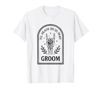 Till Death Do Us Part Novio Esqueleto Mano Boda Divertido Camiseta