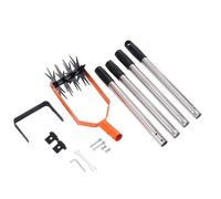 Tillón manual de tierra con longitud de mango ajustable y acero para la espalda, herramienta de jardín