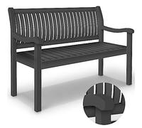 tillvex Banco de Madera para Jardín 125 cm con Cubierta | Robusto Asiento de Exterior 2-3 Plazas | hasta 320 kg de Carga | Banco para Porche, Terraza, Balcón