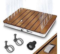 tillvex® Ducha de jardín al aire libre de hasta 4 m de altura de la fuente | Ducha de suelo con rueda de pie | Ducha exterior antideslizante | Ducha de sauna, camping resistente a la intemperie