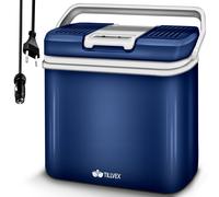 Tillvex® Enfriadora Eléctrica 24L | Mini Nevera 230V & 12V para Coche, Auto, Camping | Térmica Aislada para Enfriar y Calentar | Calentadora con Asa de Transporte y ECO TVKB24-01
