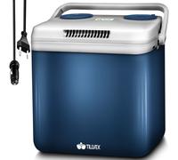 Tillvex® Enfriadora Eléctrica 32L | Mini Nevera 230V & 12V para Coche, Auto, Camping | Térmica Aislada para Enfriar y Calentar | de Calentamiento con Asa de Transporte y ECO TVKB32-01